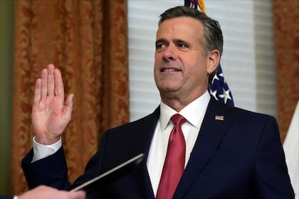 John Ratcliffe, al prestar juramento como director de la CIA en el edificio de oficinas ejecutivas Eisenhower, el 23 de enero de 2025, en Washington.