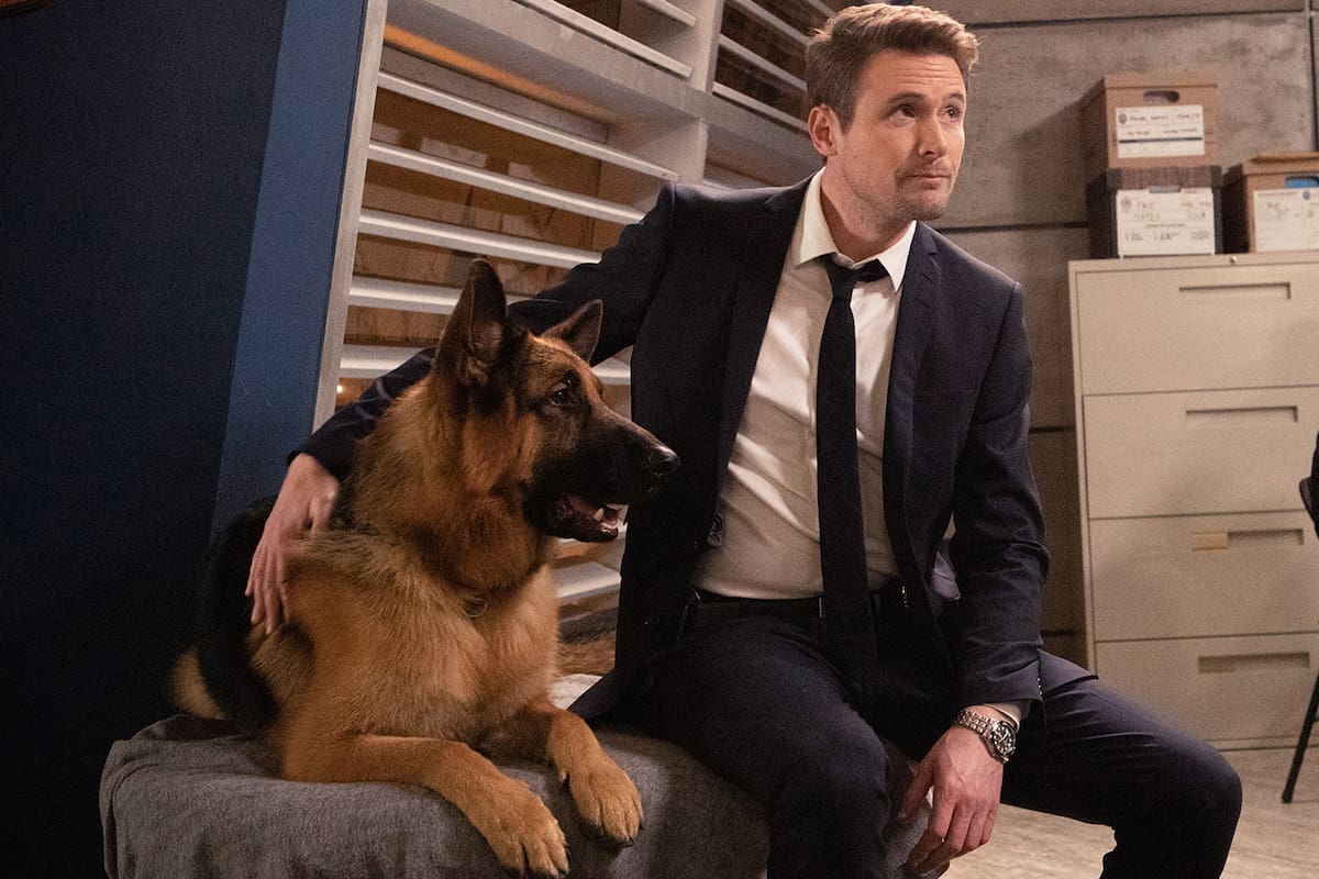 John Reardon junto a su fiel compañero de la serie Hudson & Rex