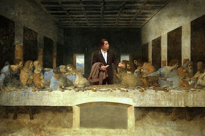John Travolta, desconcertado entre los apóstoles, en un meme inspirado en “La última cena"