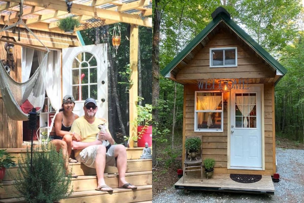 John y Fin Kernohan (izquierda) se han convertido en una referencia entre los entusiastas de las minicasas