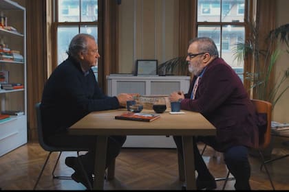 Jon Lee Anderson, biógrafo del Che Guevara, con Jorge Lanata