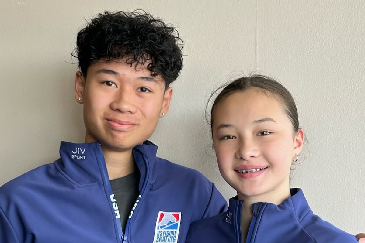 Jon Maravilla compite en patinaje artístico de parejas con Saya Carpenter