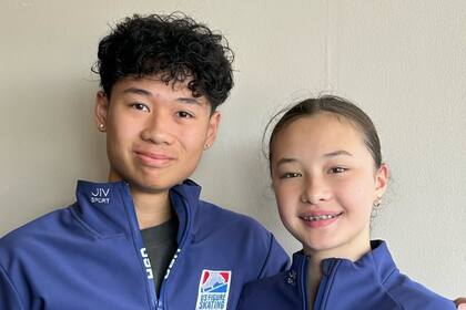 Jon Maravilla compite en patinaje artístico de parejas con Saya Carpenter