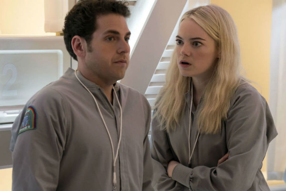 Jonah Hill y Emma Stone en Maniac