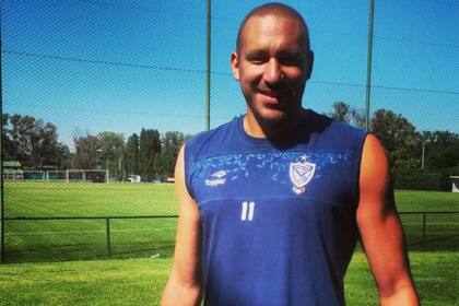 Jonás Gutiérrez, hoy, en el entrenamiento de Vélez