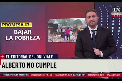 Jonatan Viale se refirió a las "falsas promesas" de Alberto Fernández y habló de un "coro de odiadores" que agrede a la oposición