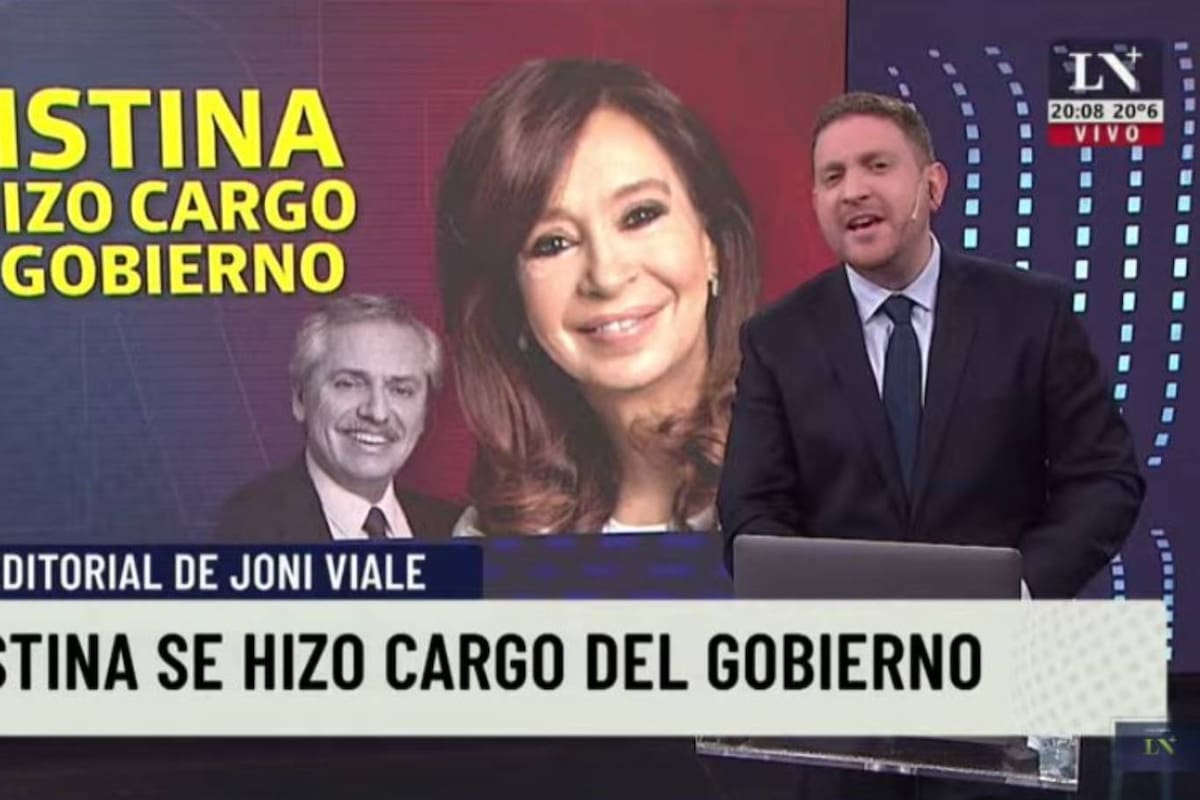 Jonatan Viale se refirió al avance de Cristina Kirchner sobre el Poder Ejecutivo que realizó en los últimos tiempos y habló de sus palabras acerca de no pagar la deuda por falta de dinero