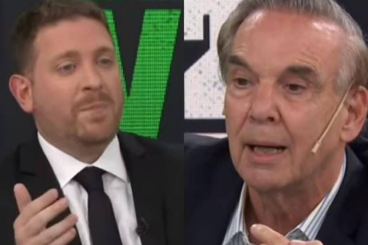 Jonatan Viale y Miguel Ángel Pichetto, durante el tenso intercambio que mantuvieron