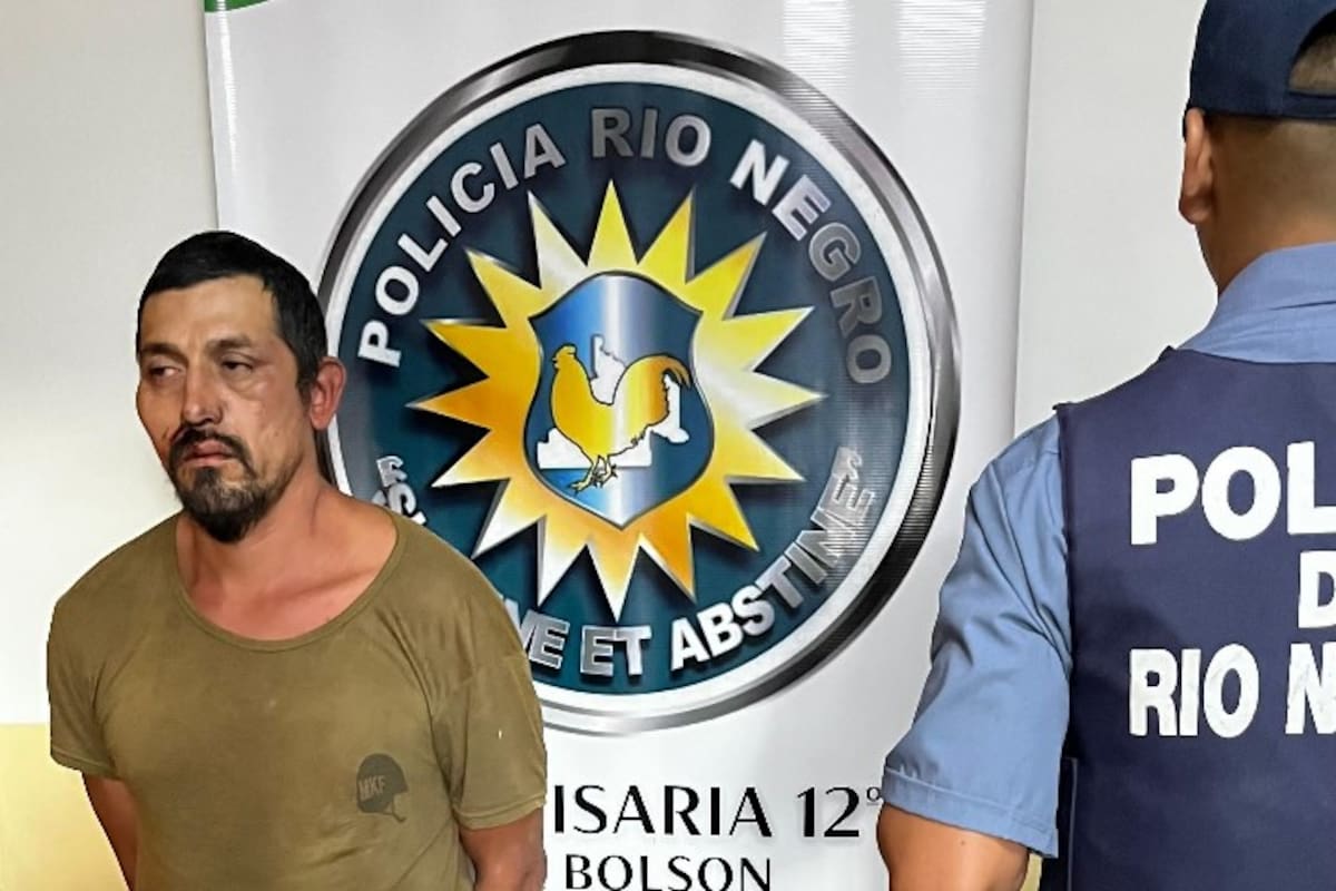 Jones Huala, cuando fue detenido en El Bolsón