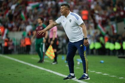 Jorge Almirón, técnico de Boca Juniors, durante la final de la Copa Libertadores en contra de Fluminense, de Brasil, en el estadio Maracaná, en Río de Janeiro, el sábado 4 de noviembre de 2023. Almirón renunció al cargo de entrenador de Boca Juniors el domingo 5 de noviembre de 2023.