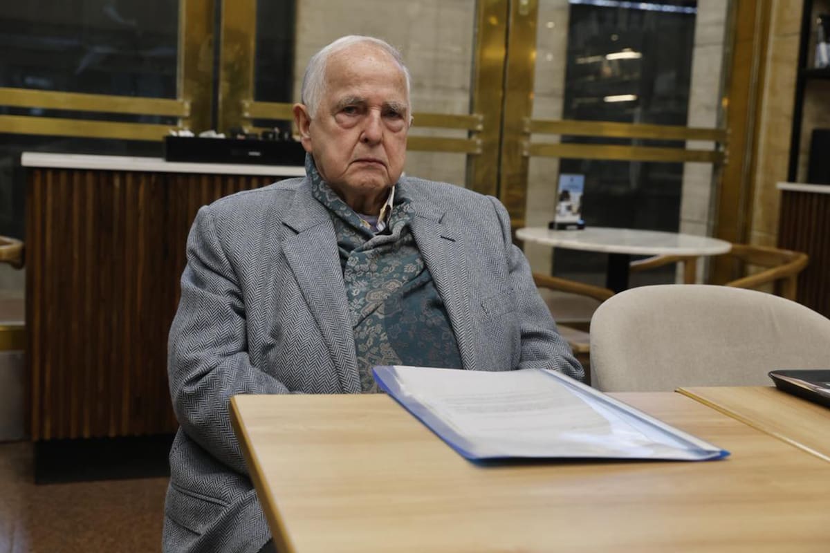 Jorge Bacigalupo, el expolicía que entregó los cuadernos de las coimas, al declarar en los tribunales de Comodoro Py