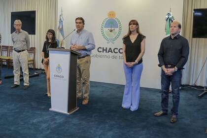 Jorge Capitanich, el martes, cuando anunció el cierre de fronteras y la cuarentena obligatoria en Chaco