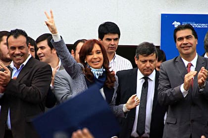 Jorge Capitanich junto a Cristina Fernández