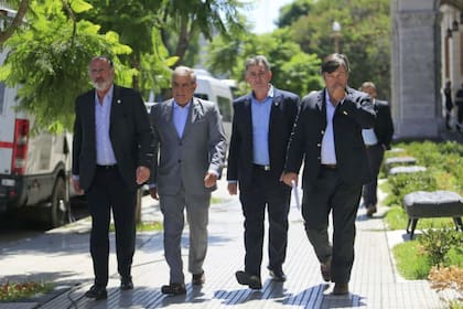 Jorge Chemes (CRA), Carlos Iannizzotto (Coninagro), Carlos Achetoni (FAA) y Daniel Pelegrina (SRA)