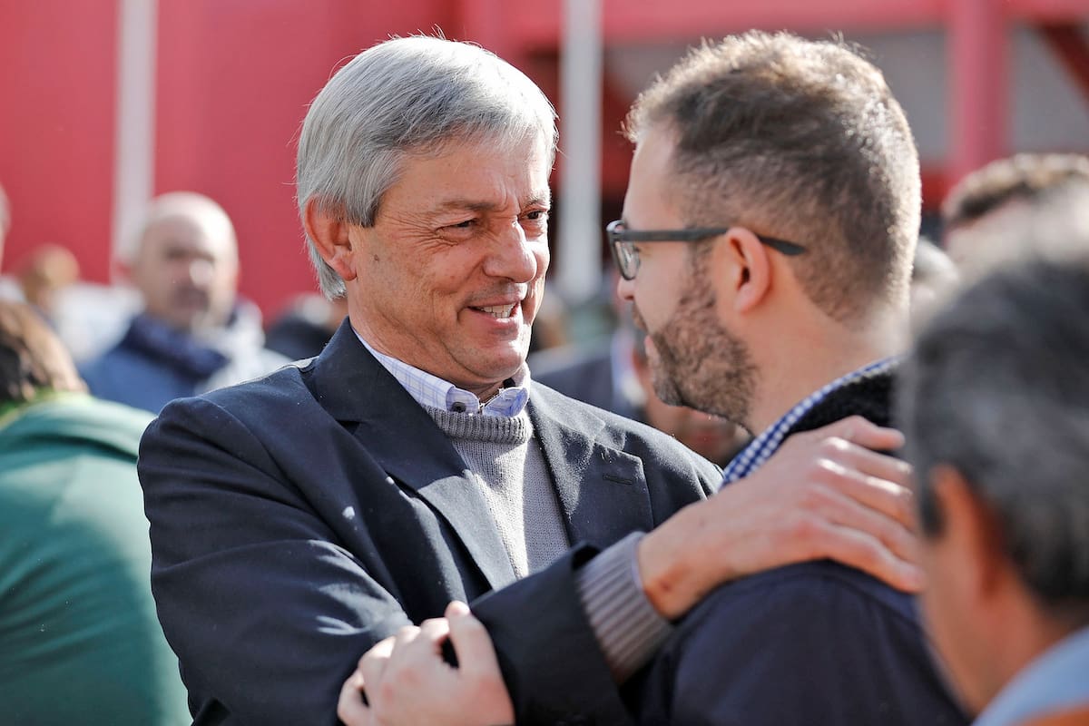 Jorge Cortés, ayer, durante la reunión que Axel Kicillof tuvo con los intendente