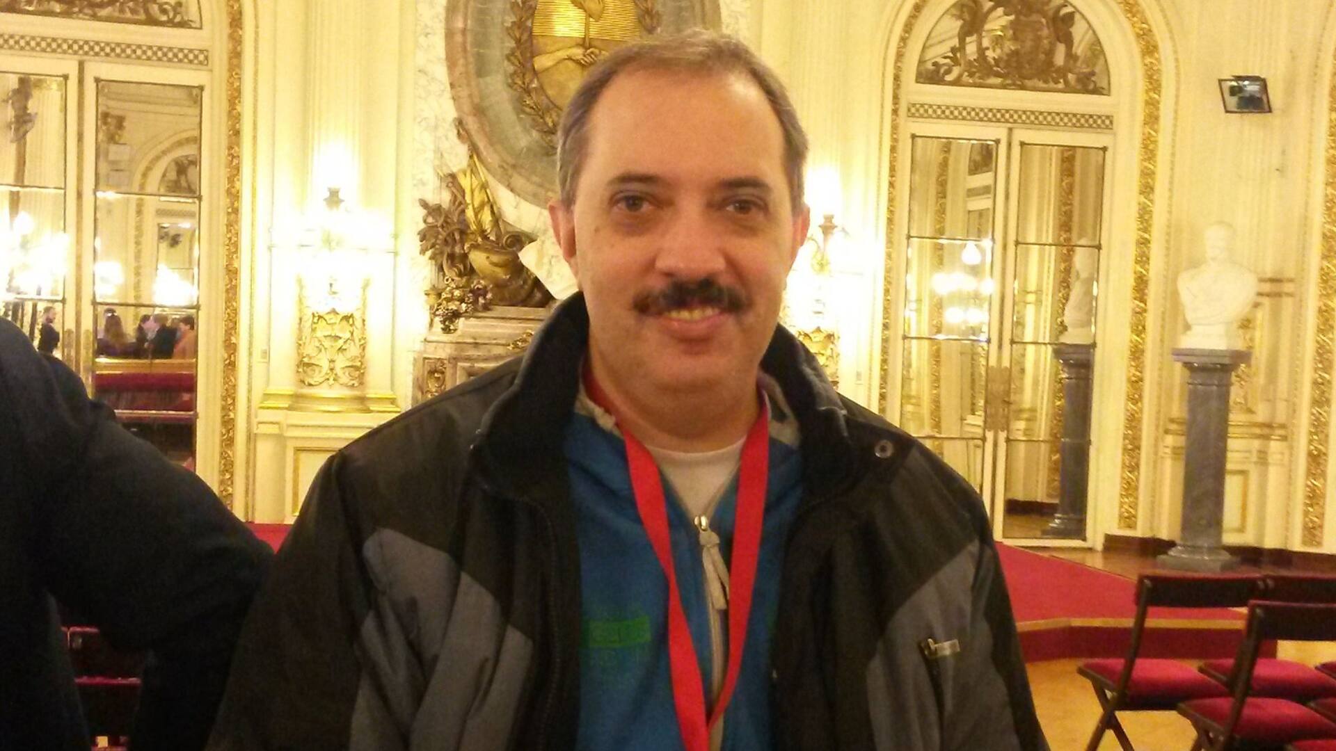 Jorge disfruta de cada experiencia: en el 2016 cuando visitó la Casa Rosada con Adriana y Mayra.