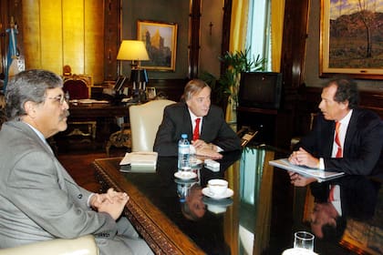 Julio De Vido, Néstor Kirchner y Jorge Horacio Brito