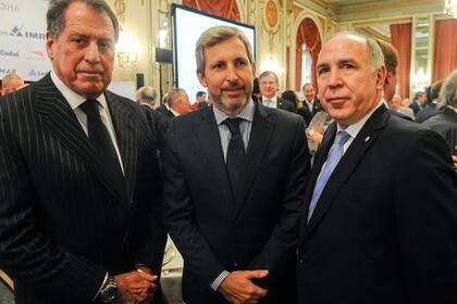 Jorge Brito, el exministro del Interior Rogelio Frigerio y el juez de la Corte Suprema Ricardo Lorenzetti