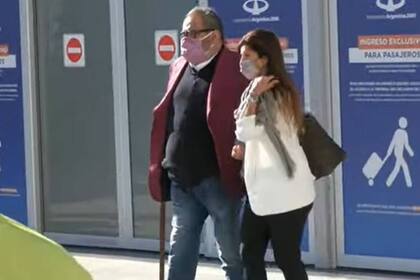 Jorge Lanata y Elba Marcovecchio, en mayo de este año, cuando el periodista volvió de Miami, donde realizó un documental para National Geographic