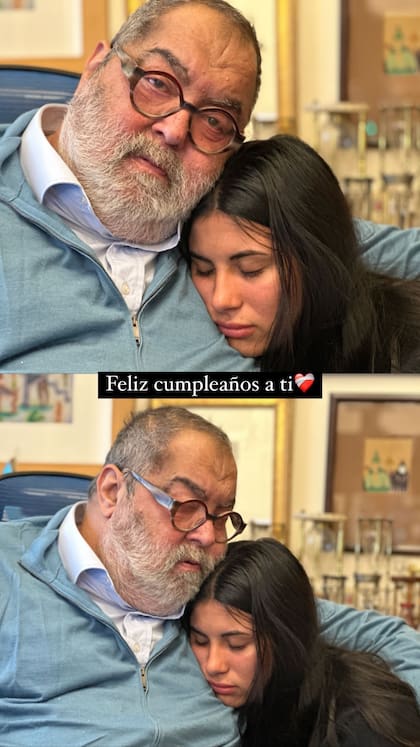 Jorge Lanata y su hija, en una historia que Lola compartió en su cuenta de Instagram