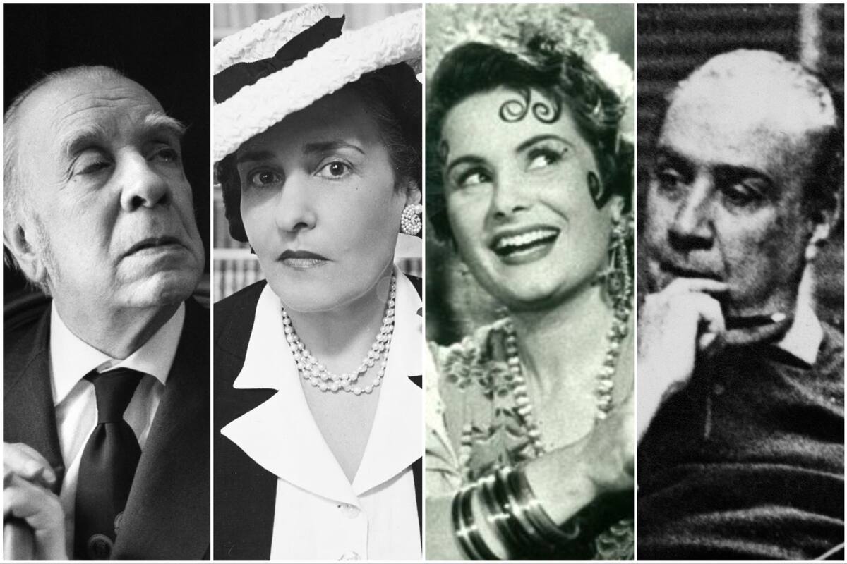 Jorge Luis Borges, Victoria Ocampo, Niní Marshall y Leopoldo Marechal