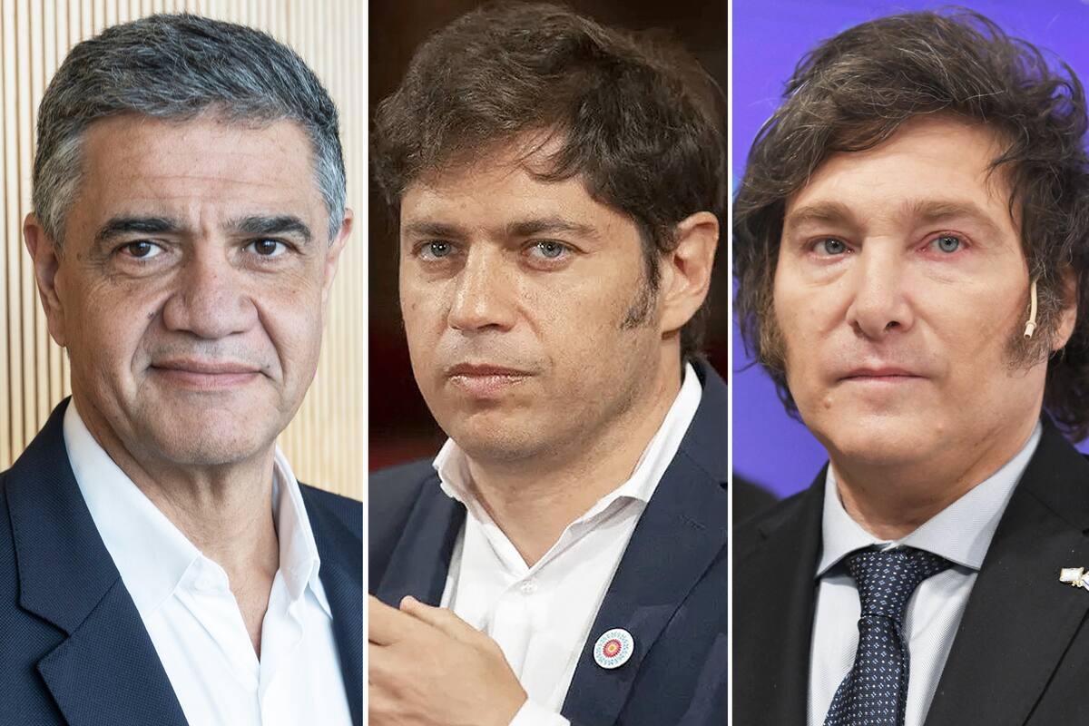 Jorge Macri, Axel Kicillof y Javier Milei