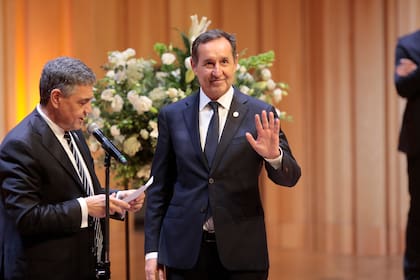 Jorge Macri cuando le tomó juramento a Fulvio Pompeo