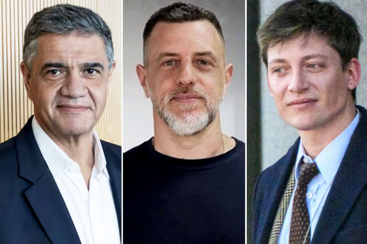 Jorge Macri, Diego Kravetz y Santiago Caputo