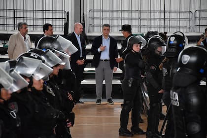 Jorge Macri en el Instituto Superior de Seguridad Pública de la Ciudad (ISSP) junto al nuevo cuerpo
