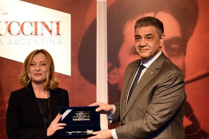 Jorge Macri junto a Giorgia Meloni