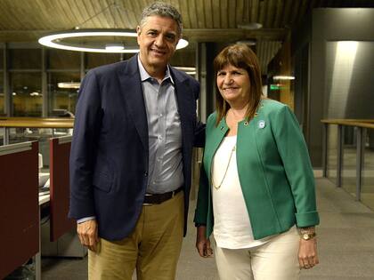 Jorge Macri y Bullrich, durante una reunión en la sede de Uspallata