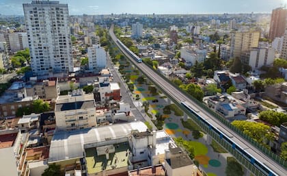 Jorge Macri y el gobierno proponen un viaducto elevado y muestran cómo quedaría una de las estaciones, en este caso, la de Floresta