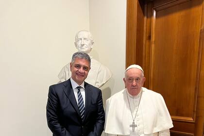 Jorge Macri y el Papa Francisco, luego del encuentro en la casa de Santa Marta