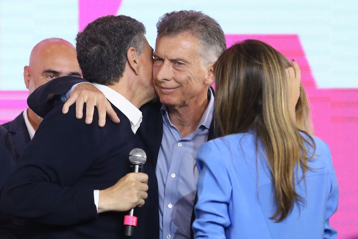 Jorge Macri y su primo Mauricio, en el búnker de Juntos por el Cambio