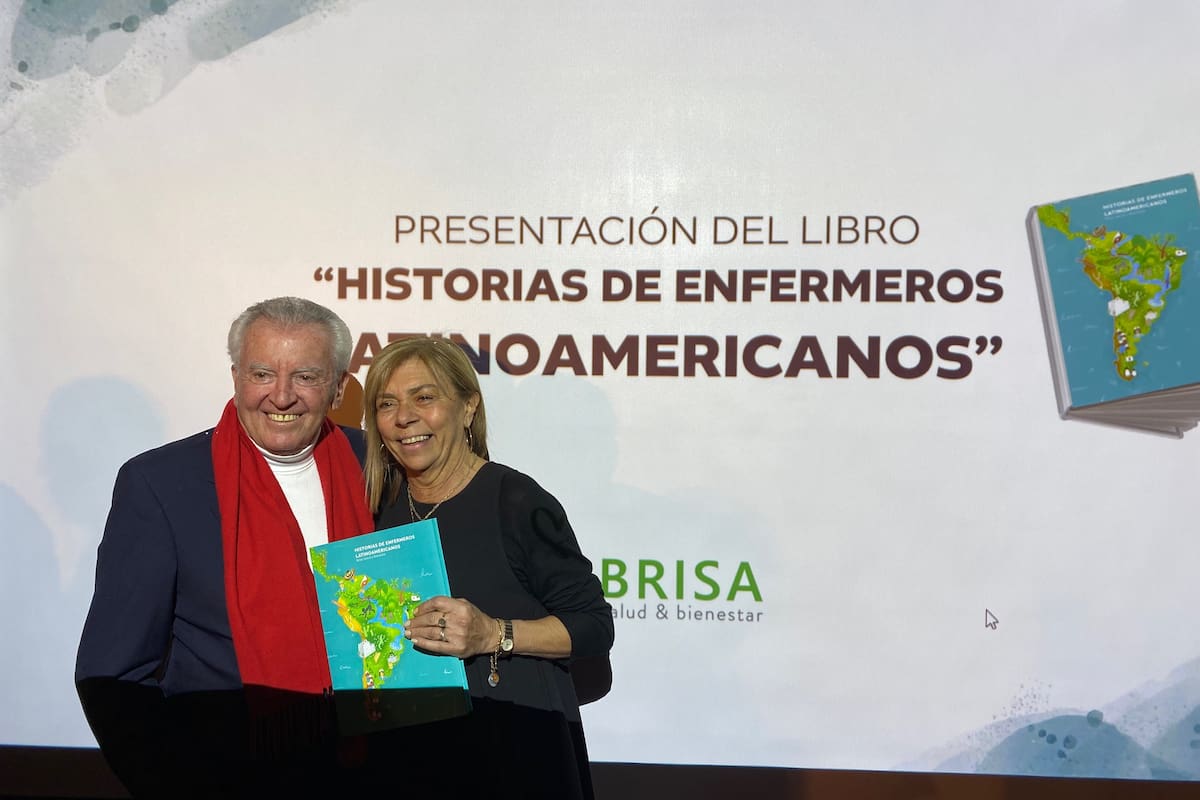 Jorge Máximo Salvat junto a Leila Cura, presidente de Brisa, en el evento de presentación del libro