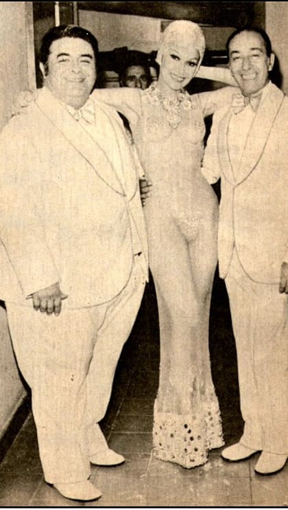 Jorge Porcel, Ethel Rojo y Alberto Olmedo en El Maipo de gala, un exitoso título de la sala de la calle Esmeralda