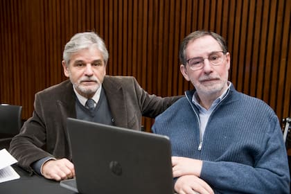 Jorge Rivas junto a Daniel Filmus en la presentación del proyecto