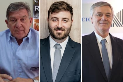Jorge Scoppa, presidente de Facma; Ignacio Arroyo, abogado especialista en Comercio Exterior; Santiago del Solar, productor agropecuario