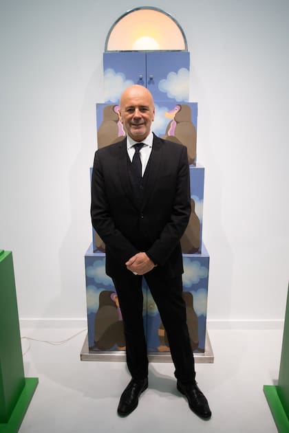 Jorge Telerman, director del Teatro Colón y pareja de Cynthia Cohen, en el cóctel de presentación.