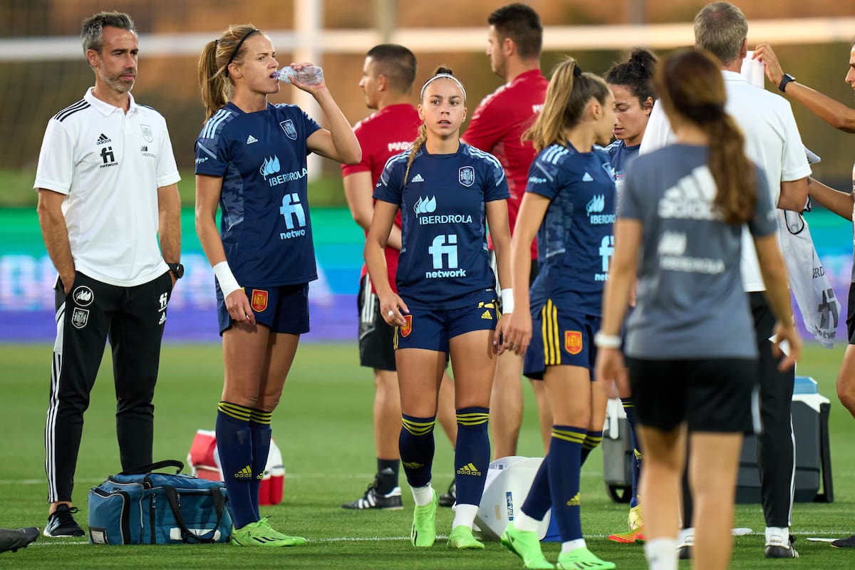 Jorge Vilda y las jugadoras de la selección española