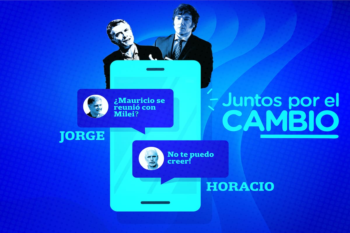 Jorge y Mauricio Macri, Javier Milei y Horacio Rodríguez Larreta