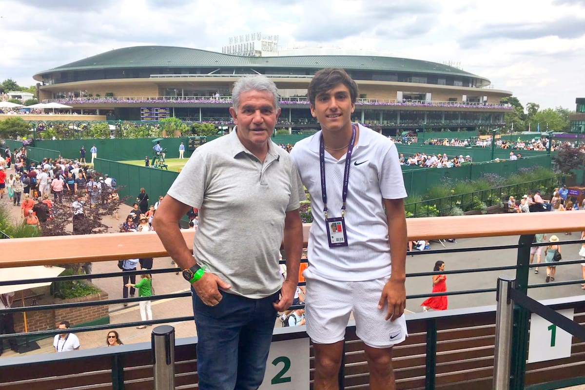 Jorge y Román Burruchaga en Wimbledon