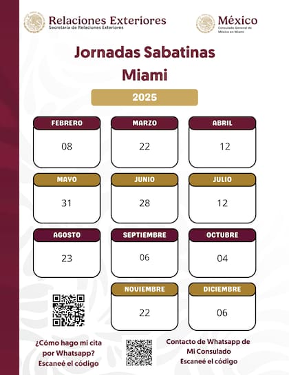 Jornadas sabatinas de los consulados de México en Estados Unidos (X @ConsulMexMia)