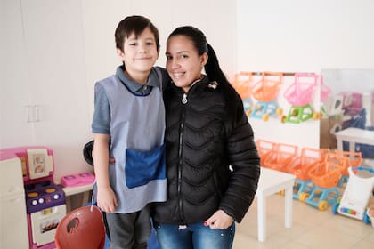 José Ángel Díaz y su madre, Amanda Heredia