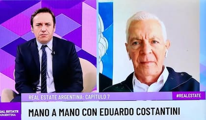 José Del Rio en un mano a mano con Eduardo Costantini durante el cierre del evento de Real Estate organizado por LA NACION de 2022