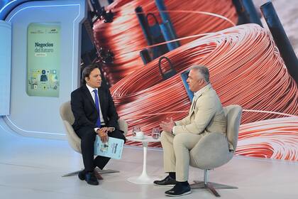José Del Rio (LA NACION) y Michael Meding (McEwen Copper | Los Azules)