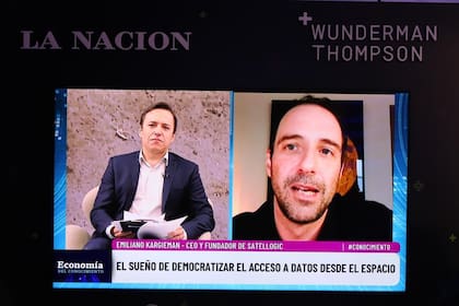 José Del Rio, secretario general de Redacción de LA NACION, y Emiliano Kargieman, fundador de Satellogic