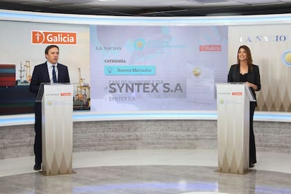 José Del Rio y Eleonora Cole, durante la décima edición de los premios a la Excelencia Exportadora de LA NACION y el Banco Galicia