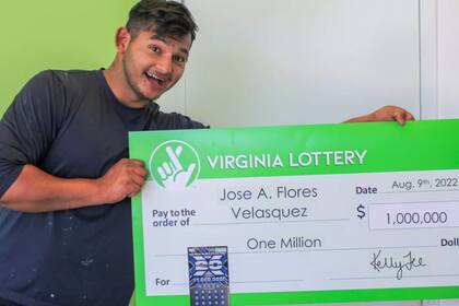 José ganó un premio millonario en la Lotería de Virginia, pero inicialmente creyó que solo había obtenido 600 dólares