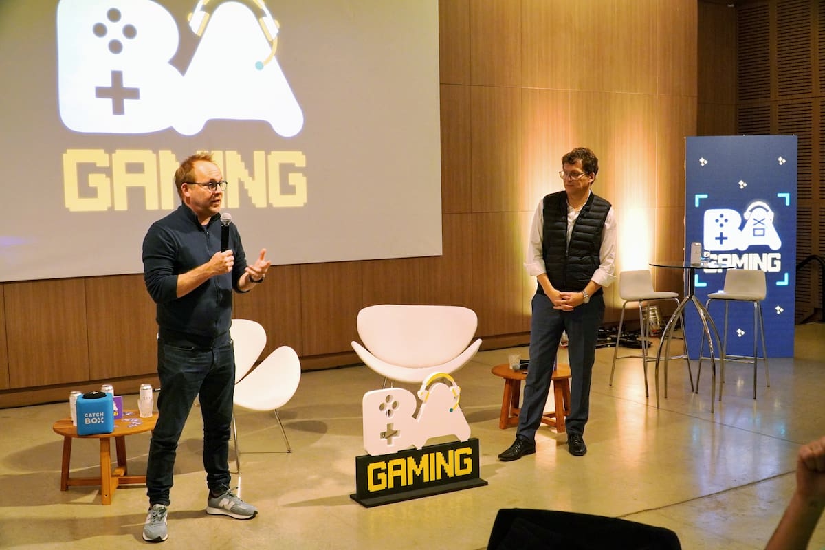 José Luis Giusti, ministro de Desarrollo Económico y Producción, y Diego Fernández, secretario de Innovación y Transformación Digital de la Ciudad, durante la presentación de BA Gaming